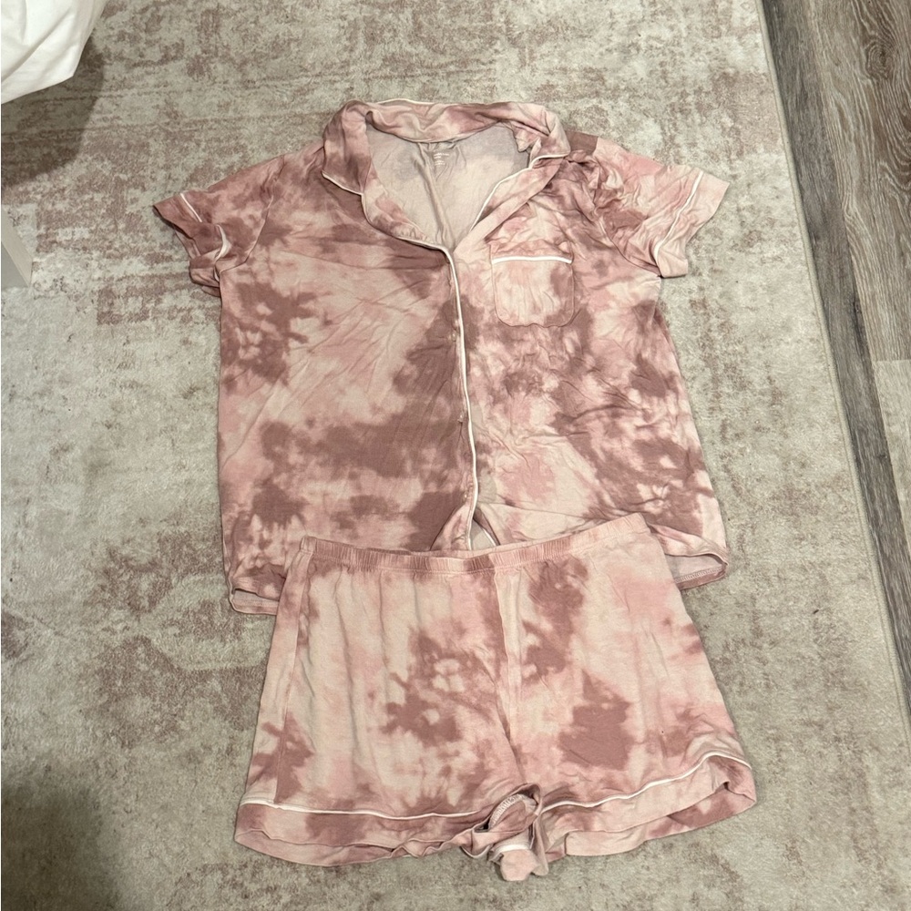Stars Above Pink and Cream Pajama Set